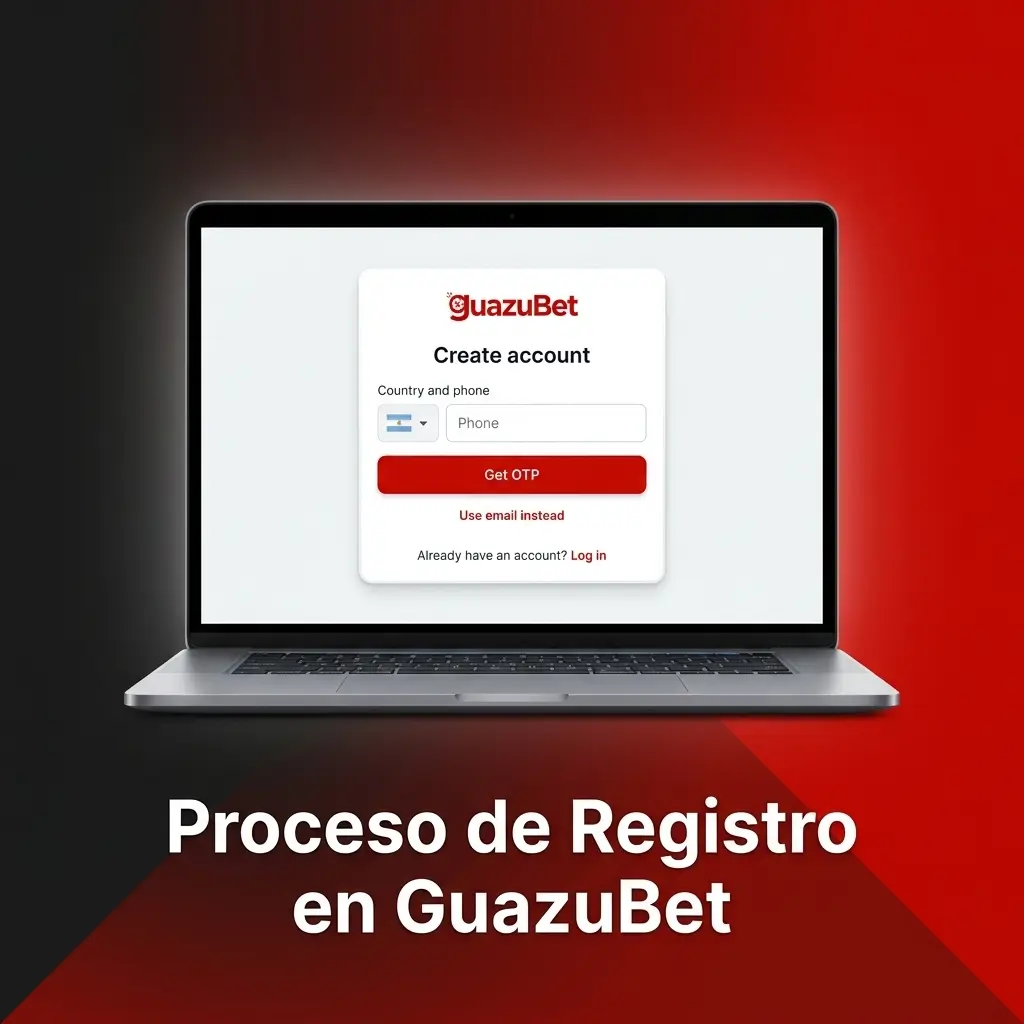 Pasos del proceso de registro en GuazuBet: datos personales, usuario, contraseña y confirmación de cuenta.